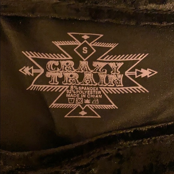 Black Velvet Cold Shoulder Dress/Long Top - Picture 5 of 6